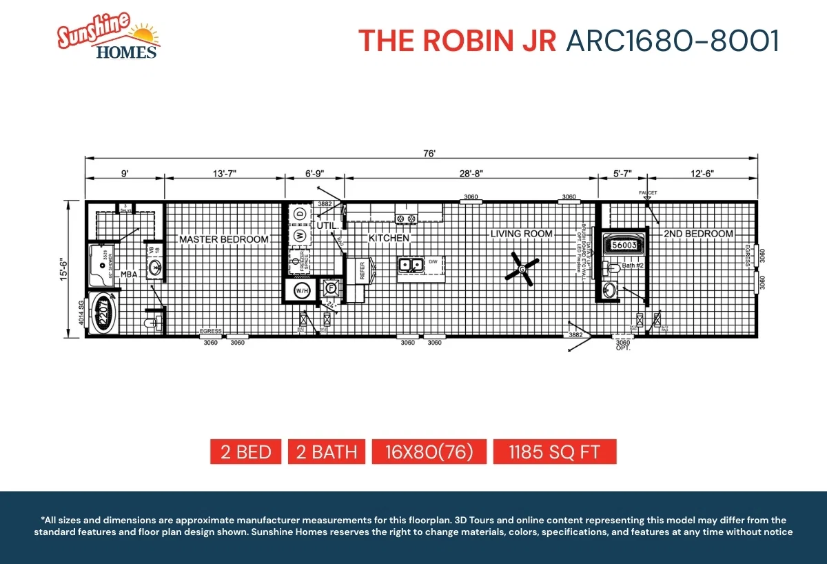 Arc1680-8001 floor plan home features