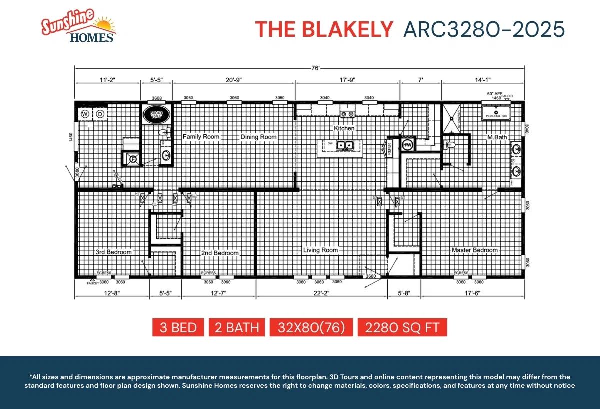 Arc3280-2025 floor plan home features