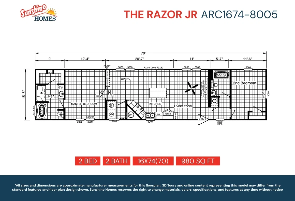 Arc1674-8005 floor plan home features