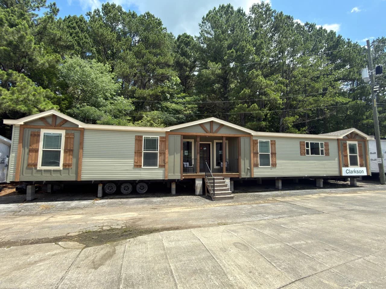 The clarkson elevation, exterior, and hero home features