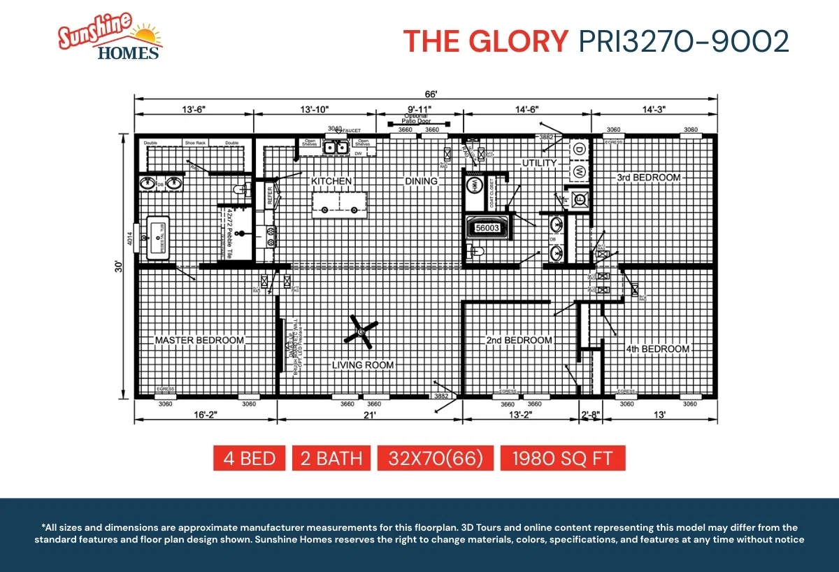 Pri3270-9002 floor plan home features