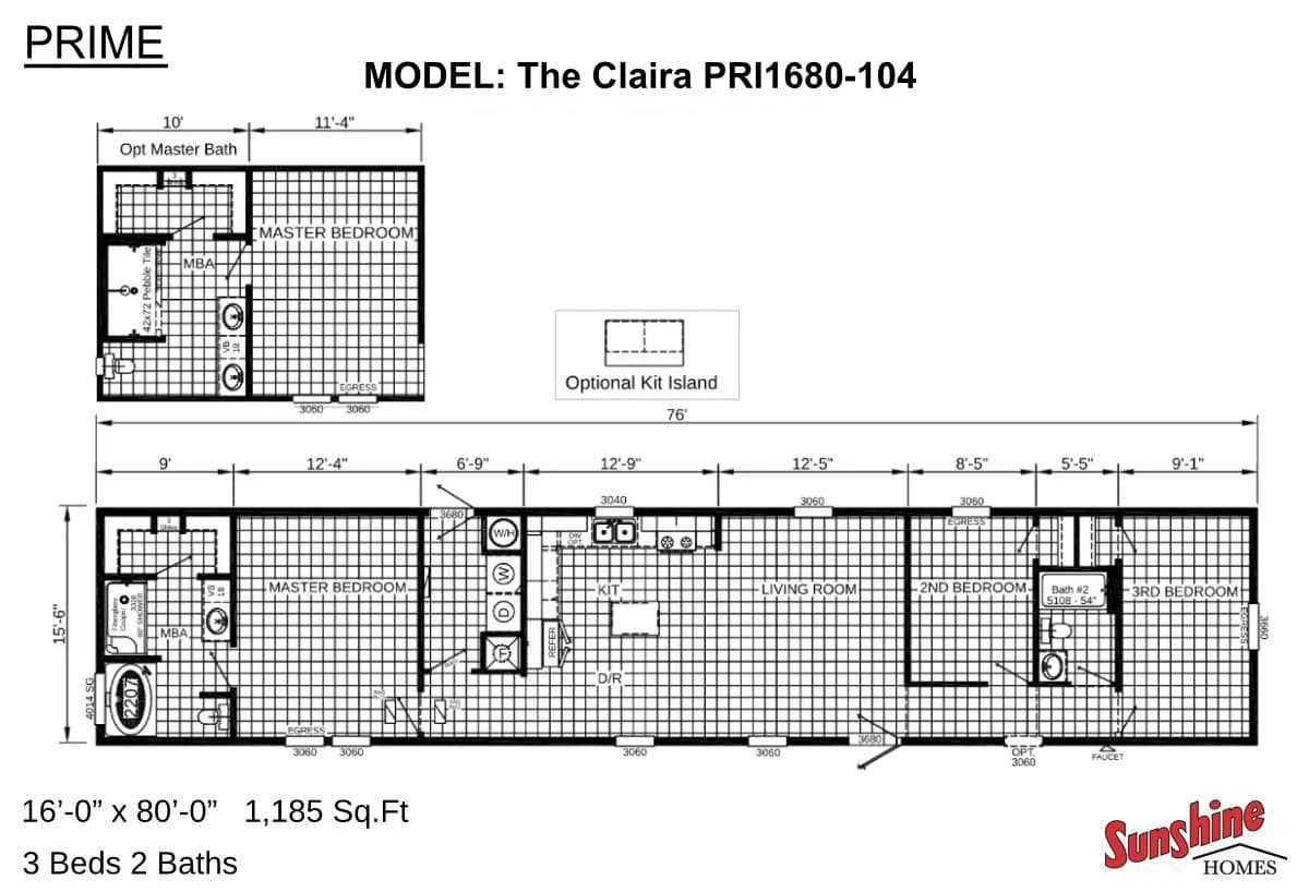 Pri1680-104 floor plan home features