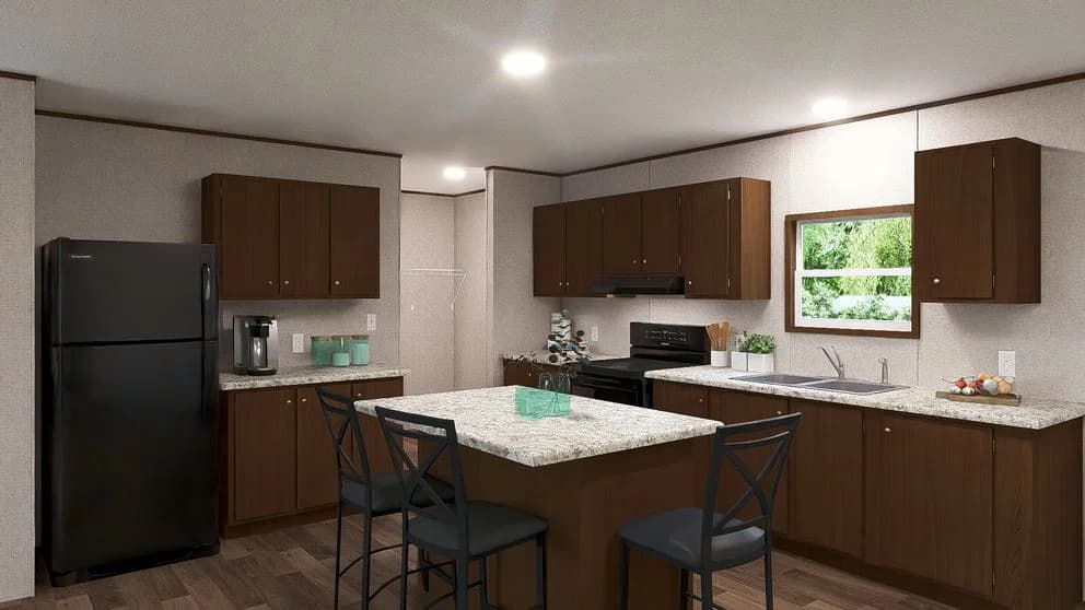Oak kitchen home features