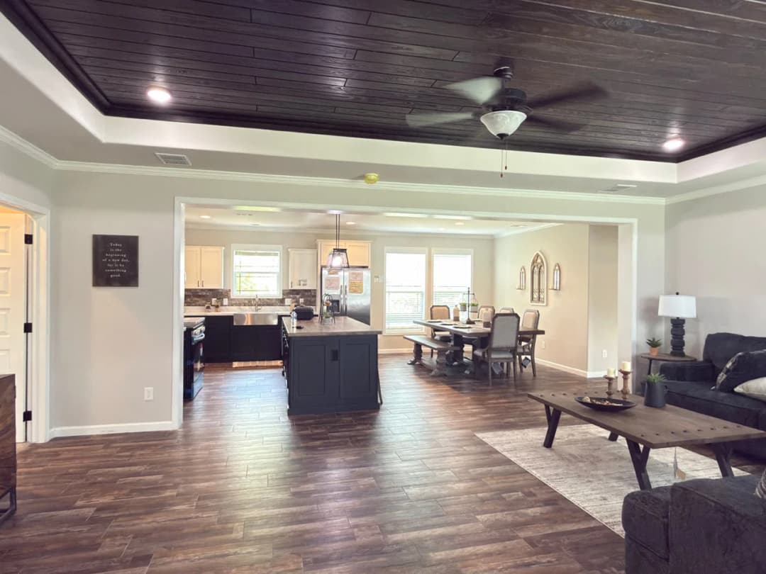 The woodside c interior home features