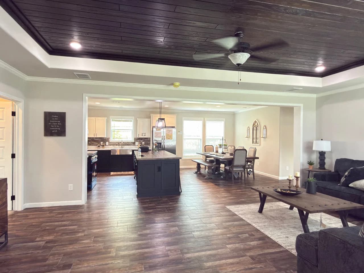 The woodside c interior home features