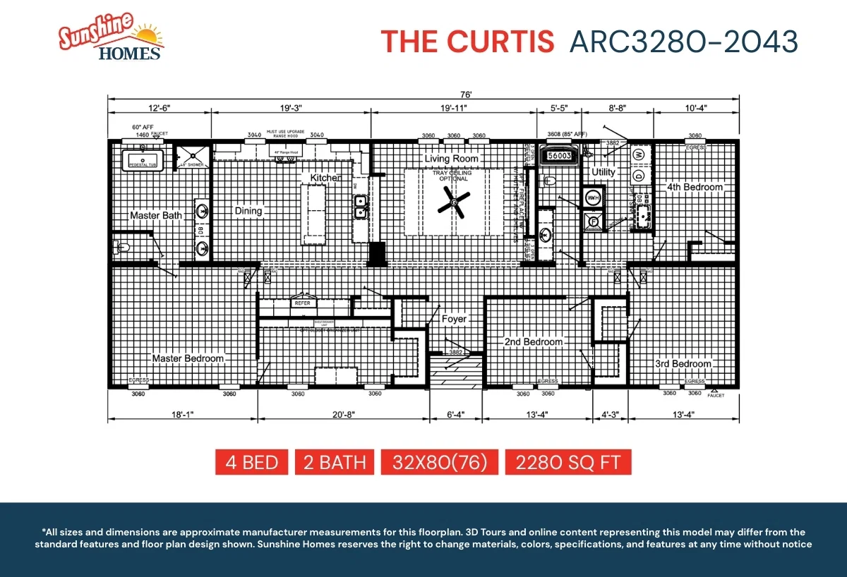Arc3280-2043 floor plan home features