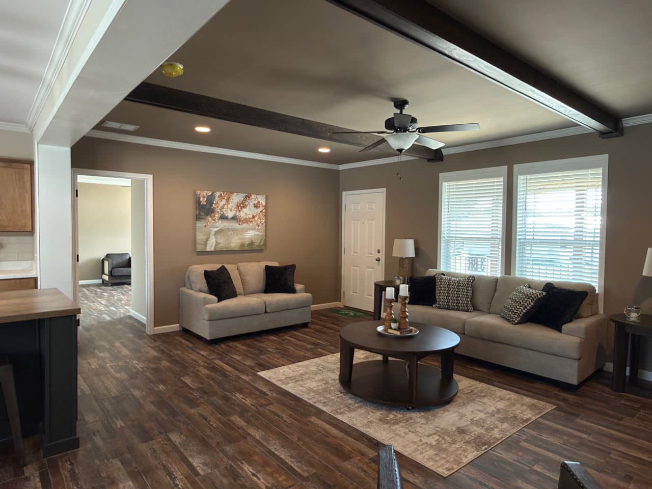 The country cottage interior home features