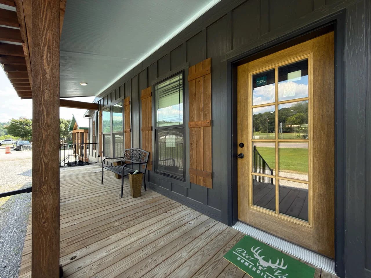 The barndominium exterior home features