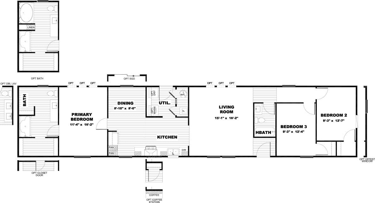 Grand floor plan home features