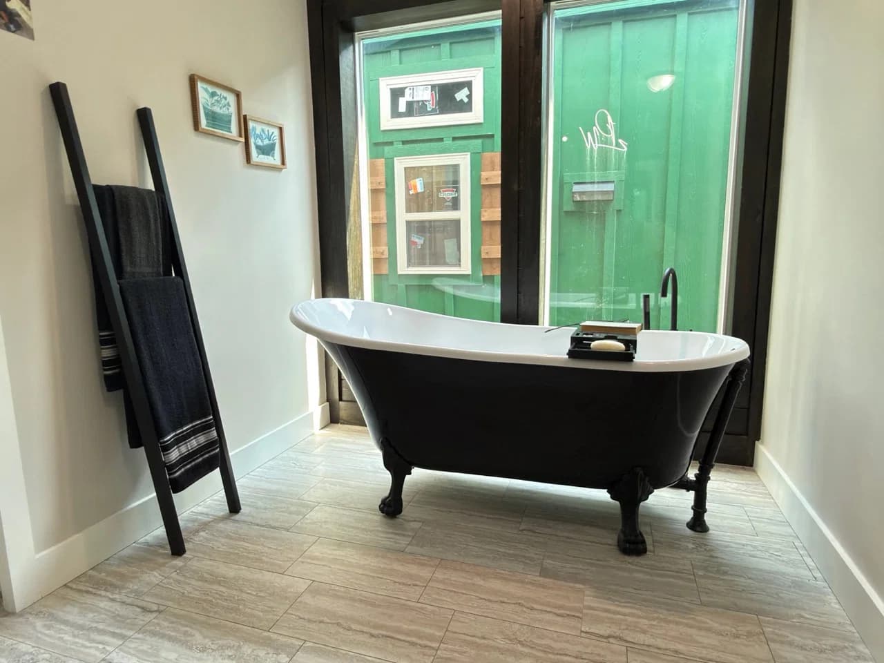 The barndominium 2 bathroom home features