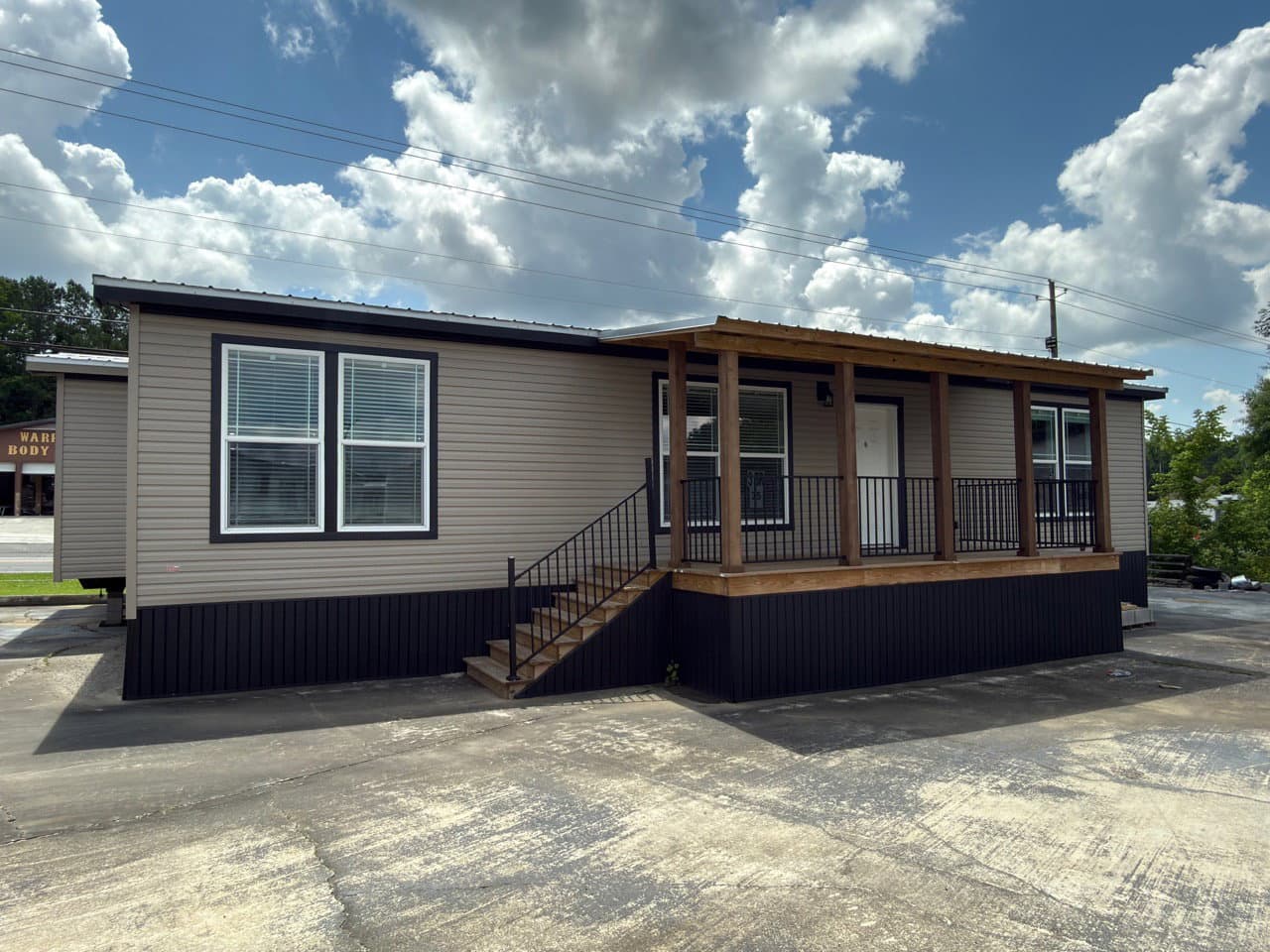 The country cottage elevation and exterior home features