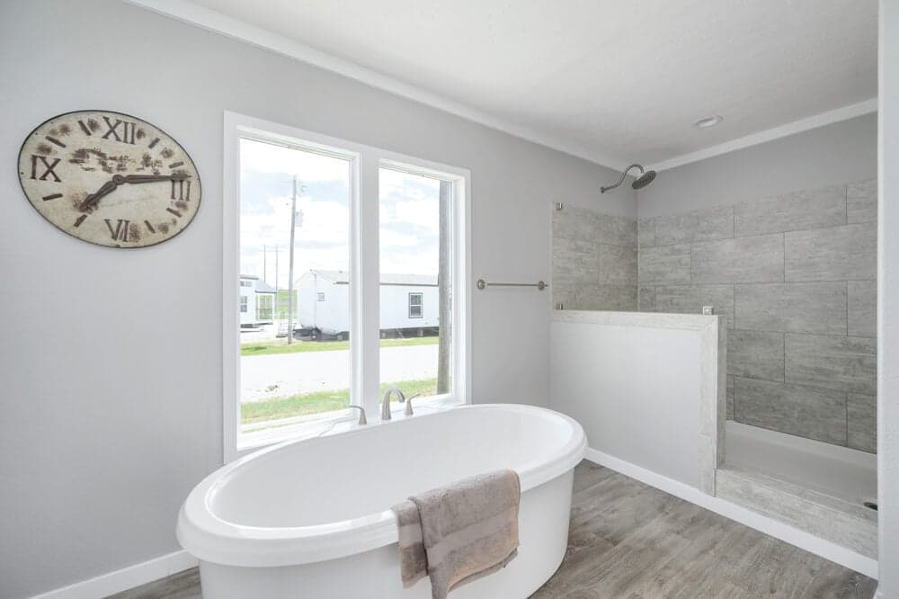 Woodland bathroom home features