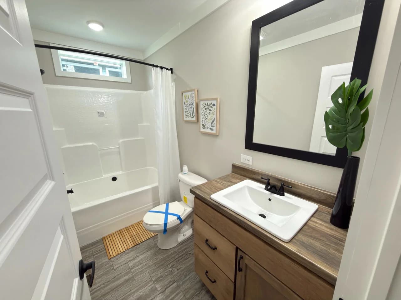 The barndominium bathroom home features