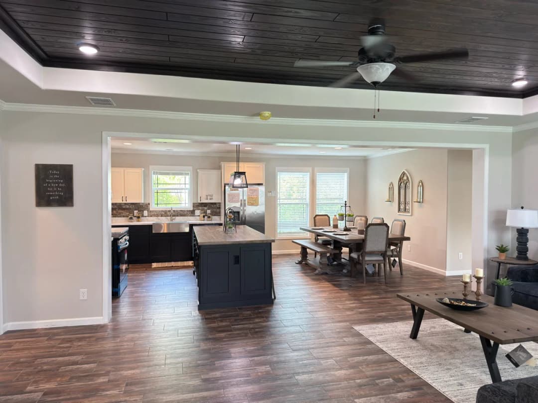 The woodside c interior home features