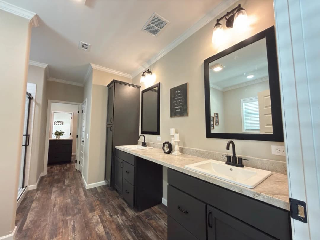 The taylor  bathroom home features
