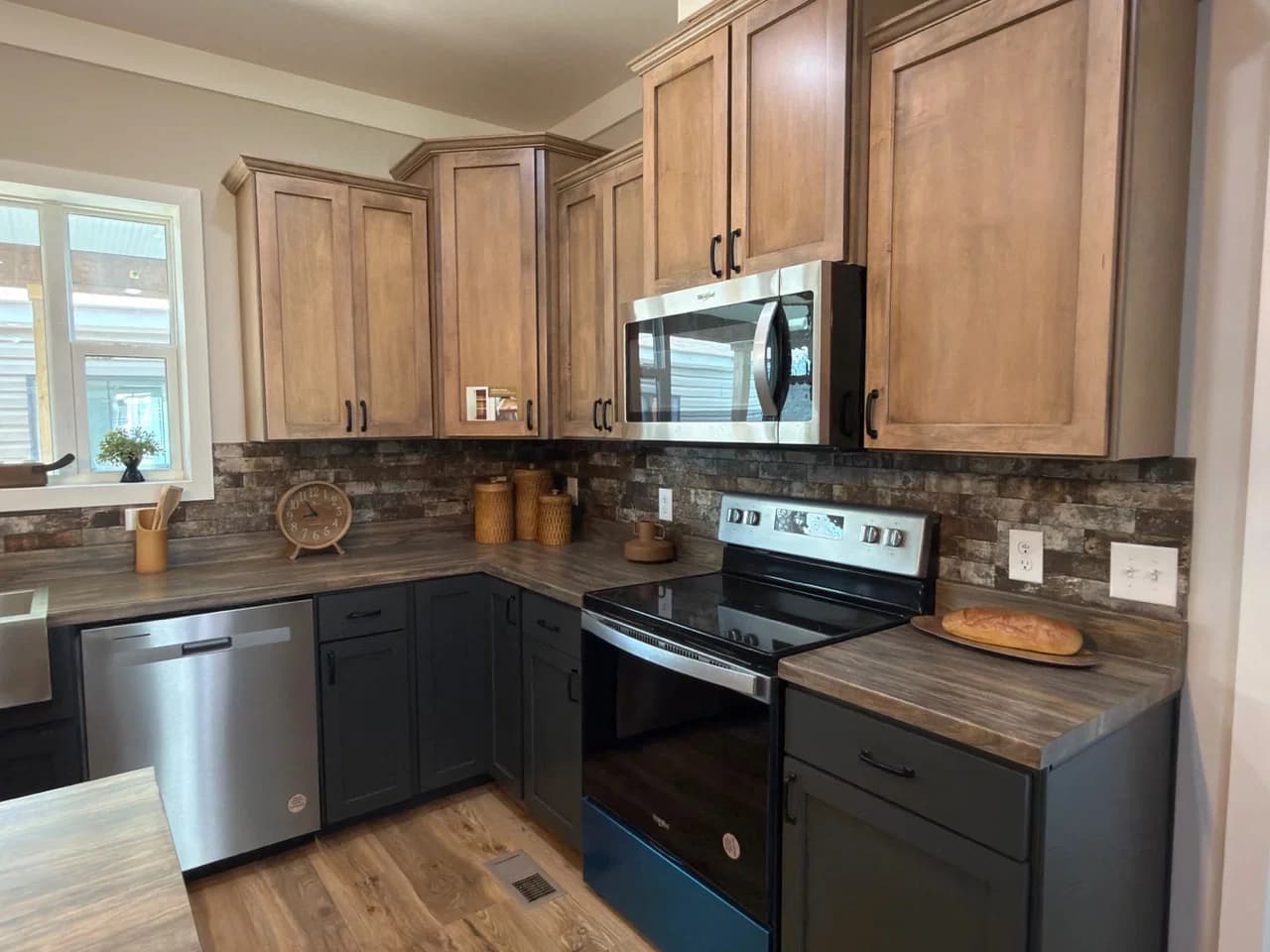 The barndominium kitchen home features