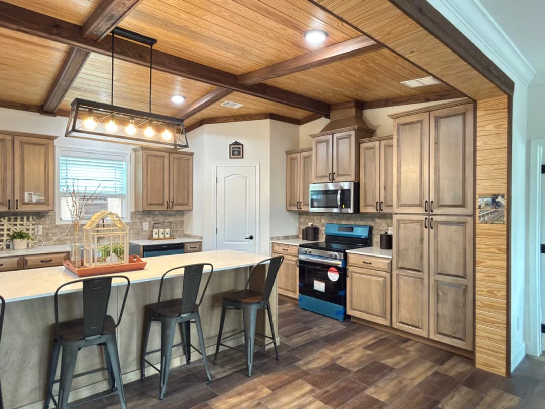 Orchard house (porch) kitchen home features