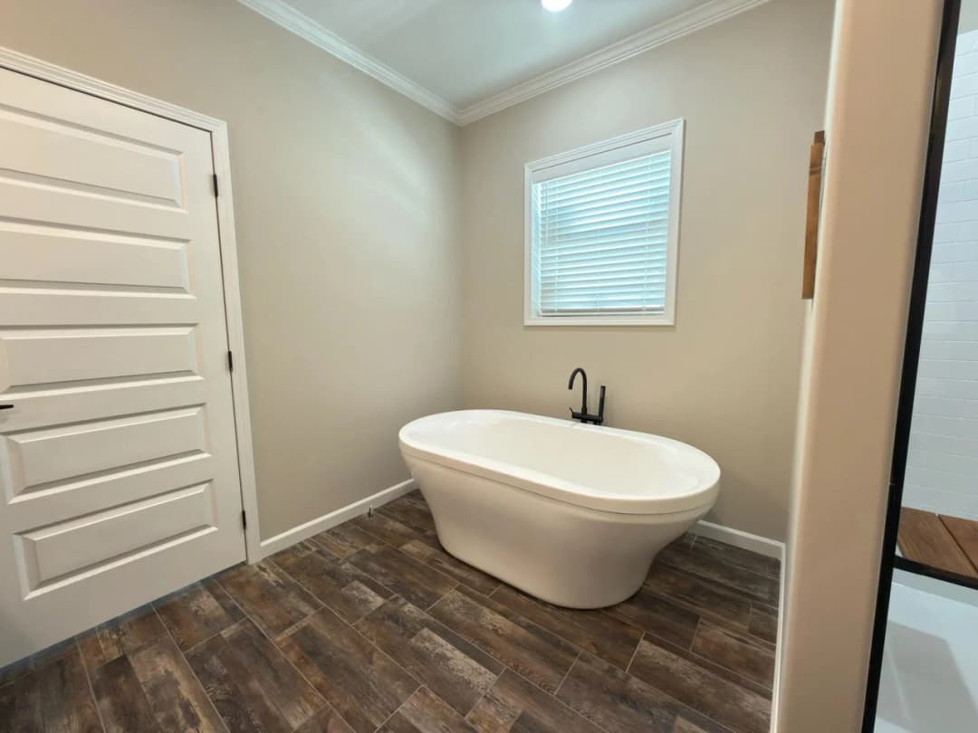 The taylor  bathroom home features