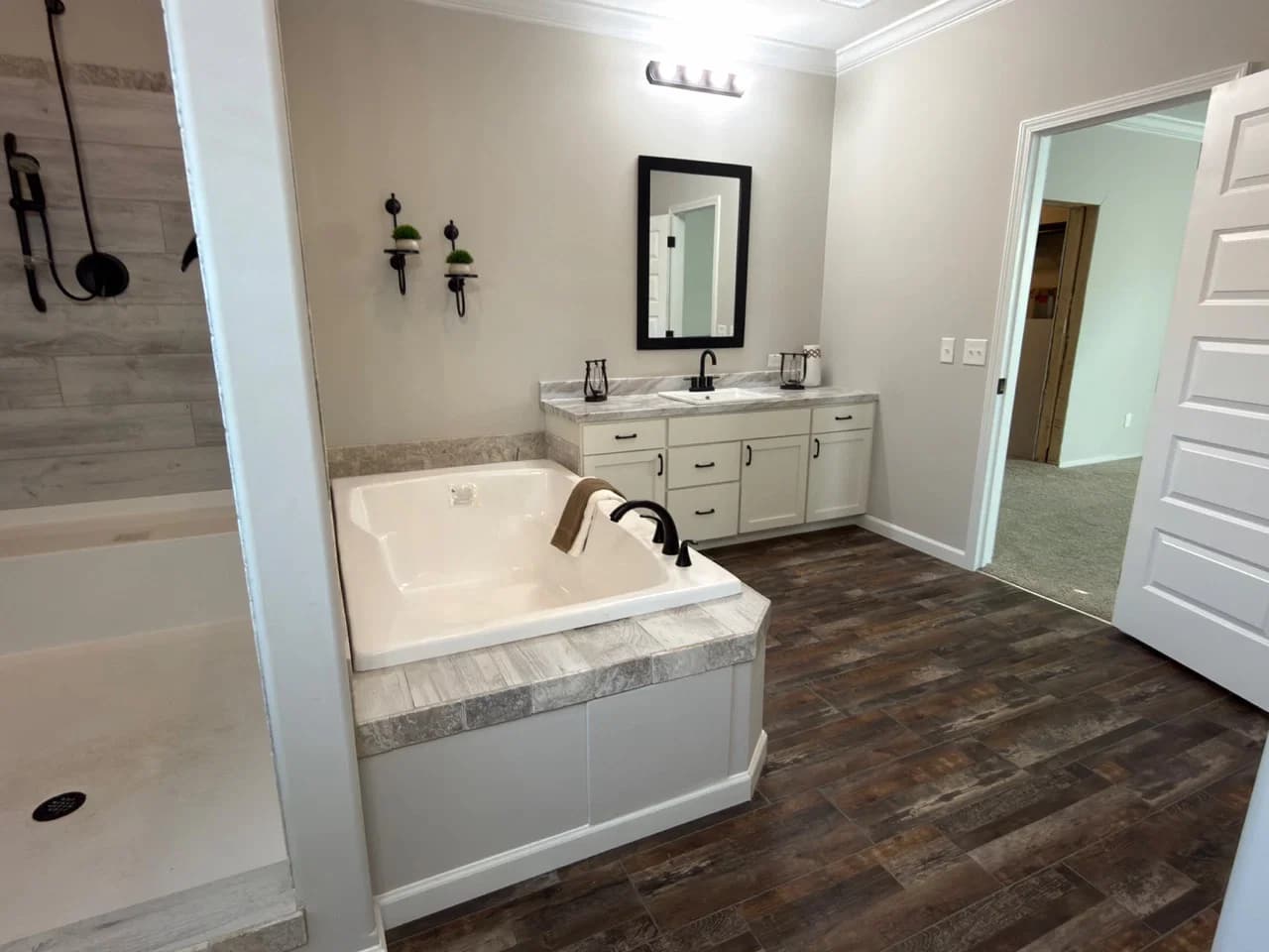 Tahoe harbor bathroom home features