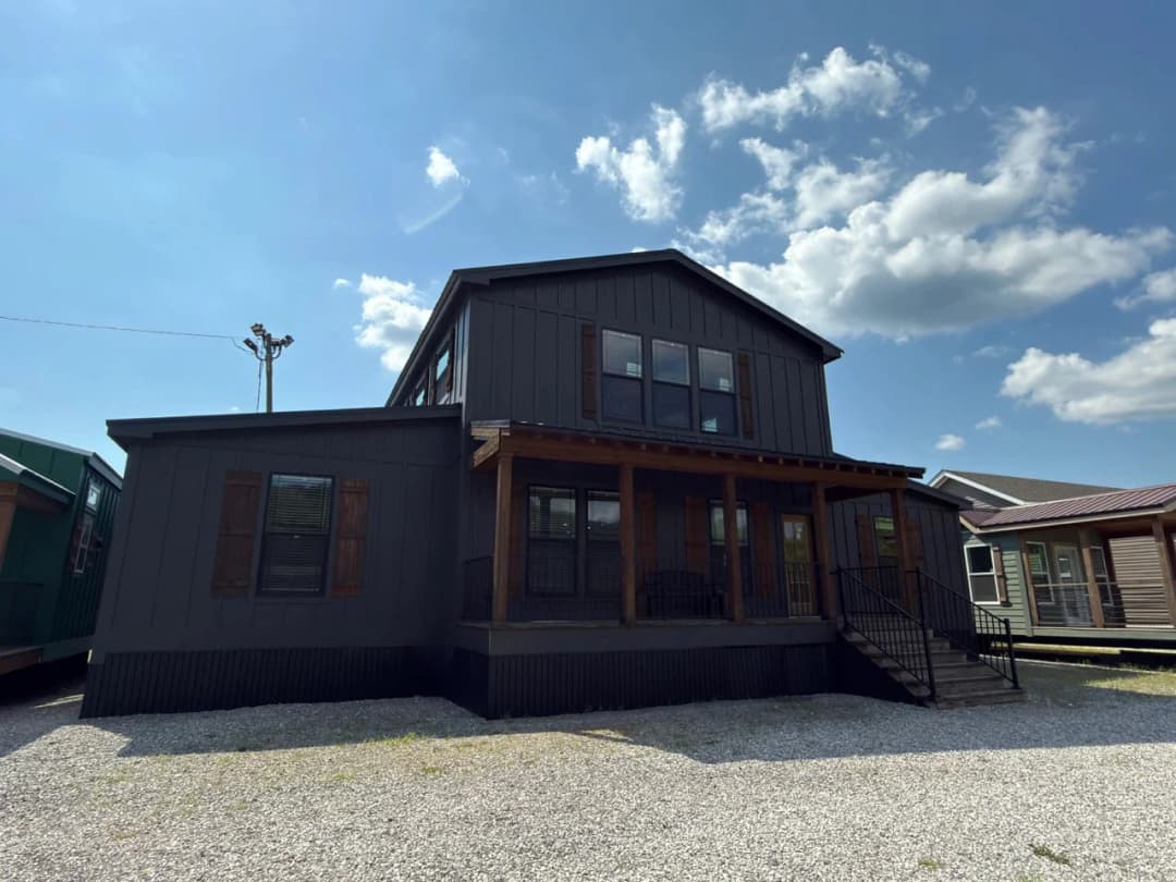 The barndominium elevation and exterior home features
