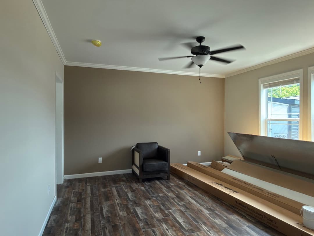 The country cottage interior home features