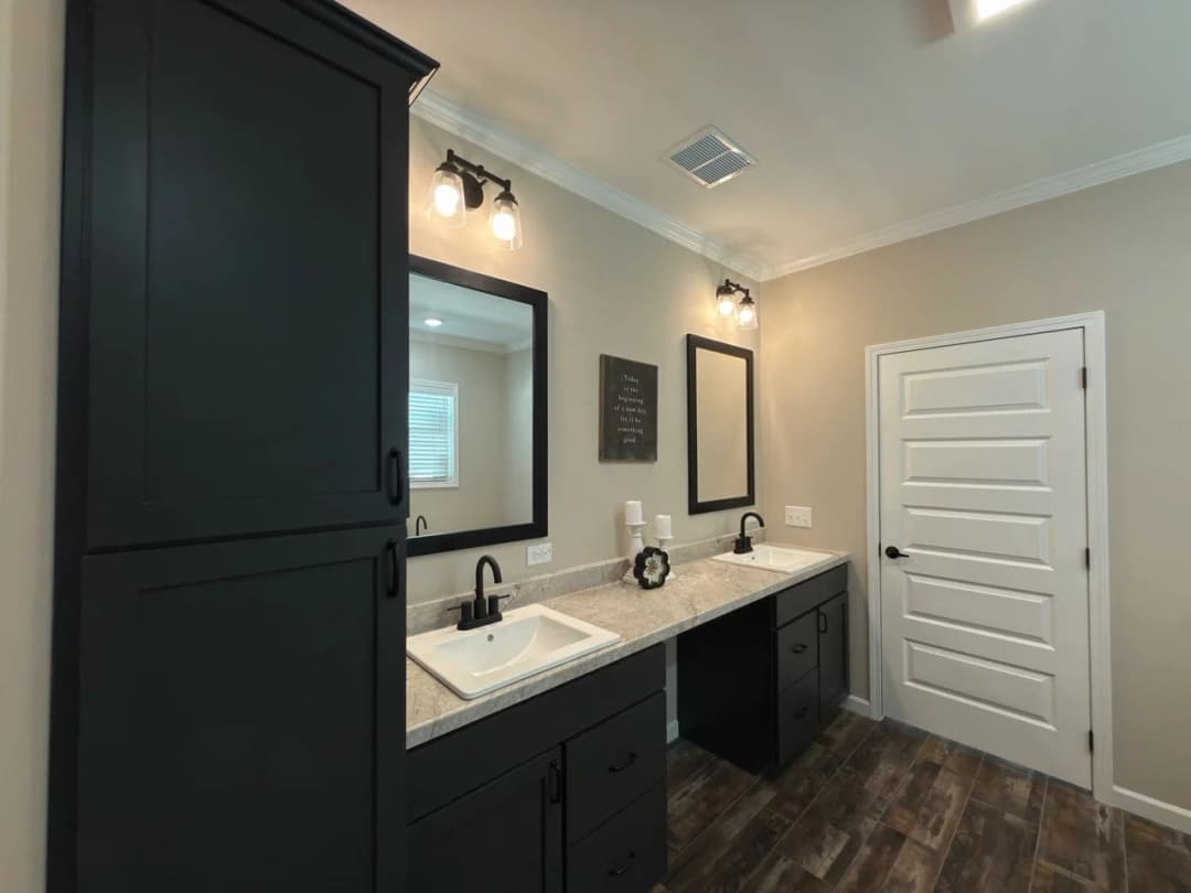 The taylor  bathroom home features