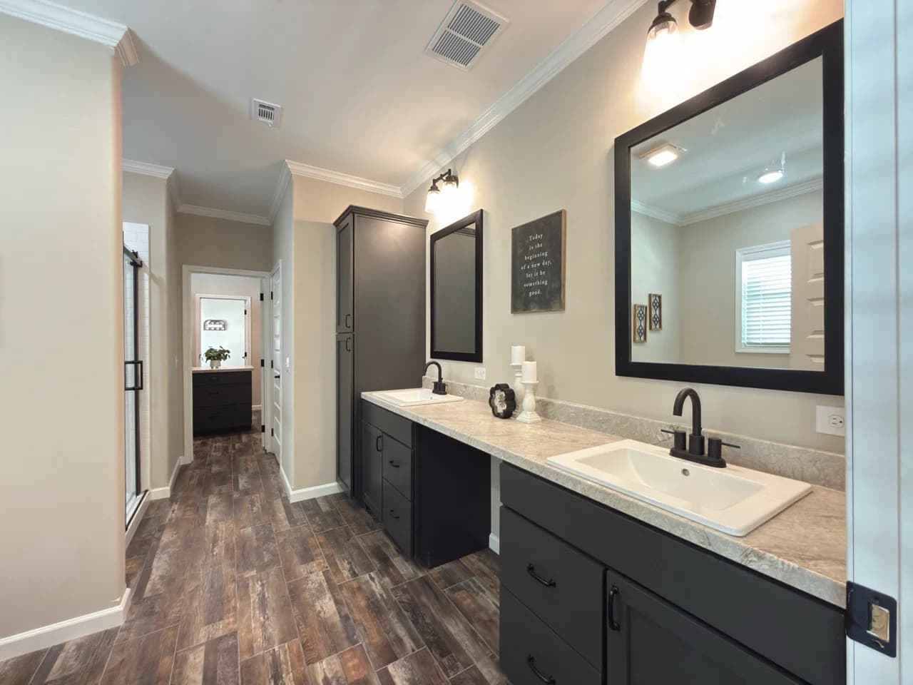 The taylor  bathroom home features