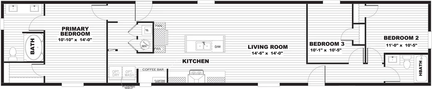 Mariner floor plan home features