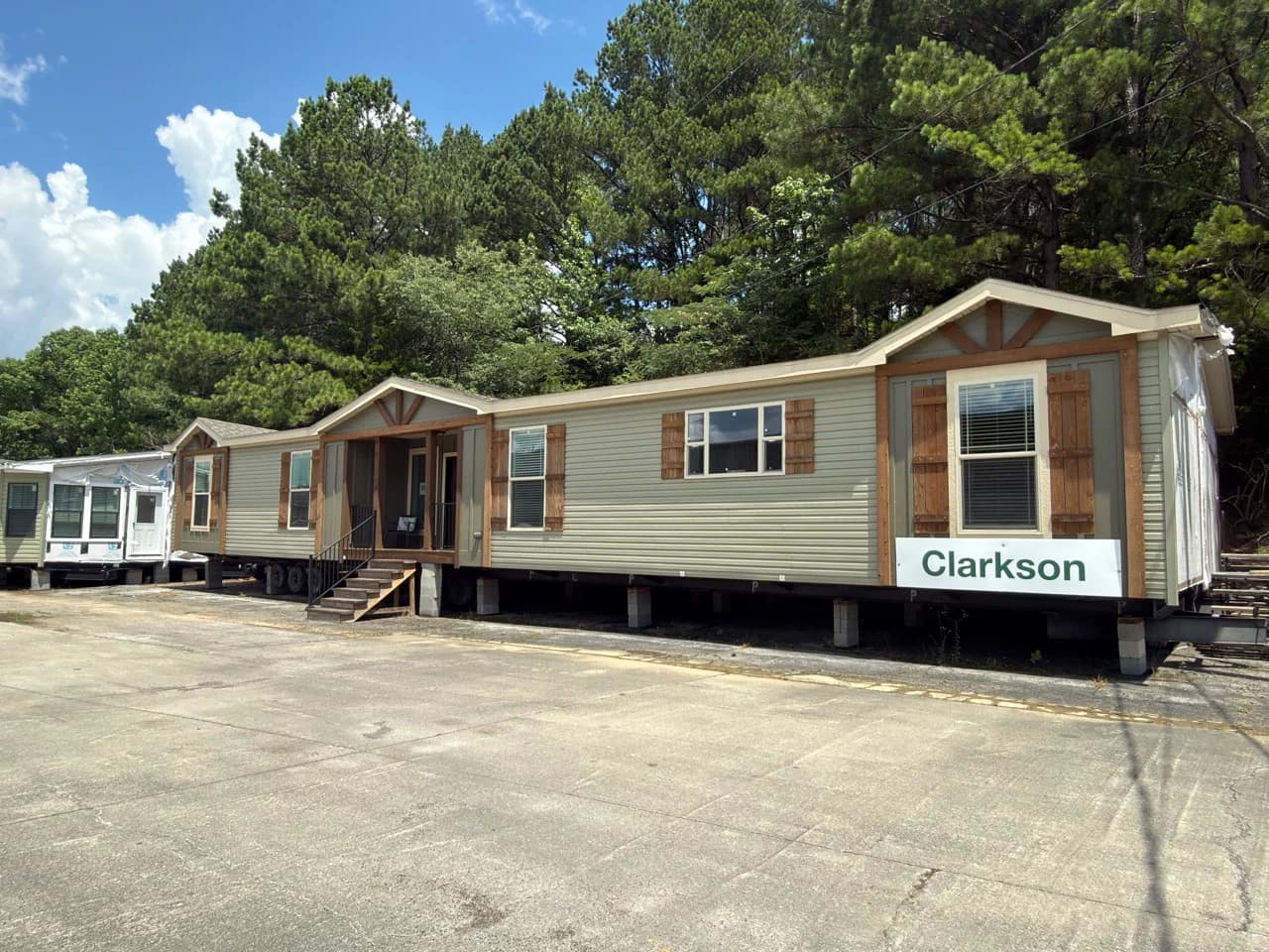 The clarkson elevation and exterior home features