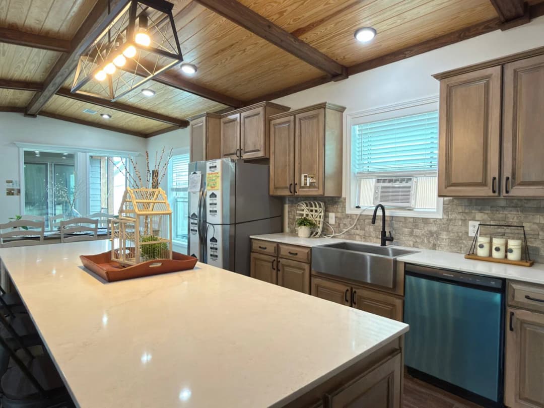 Orchard house (porch) kitchen home features