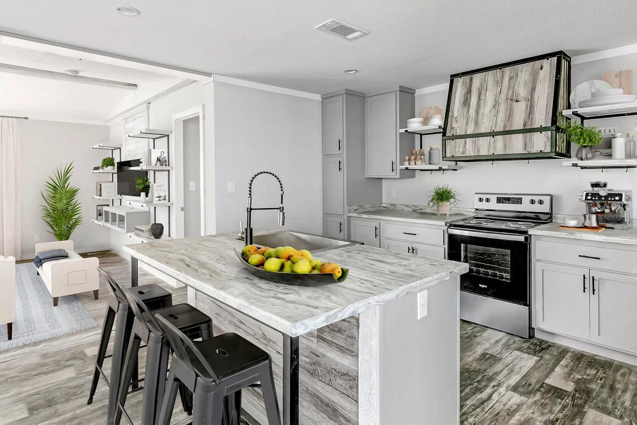 The cajun hero and kitchen home features