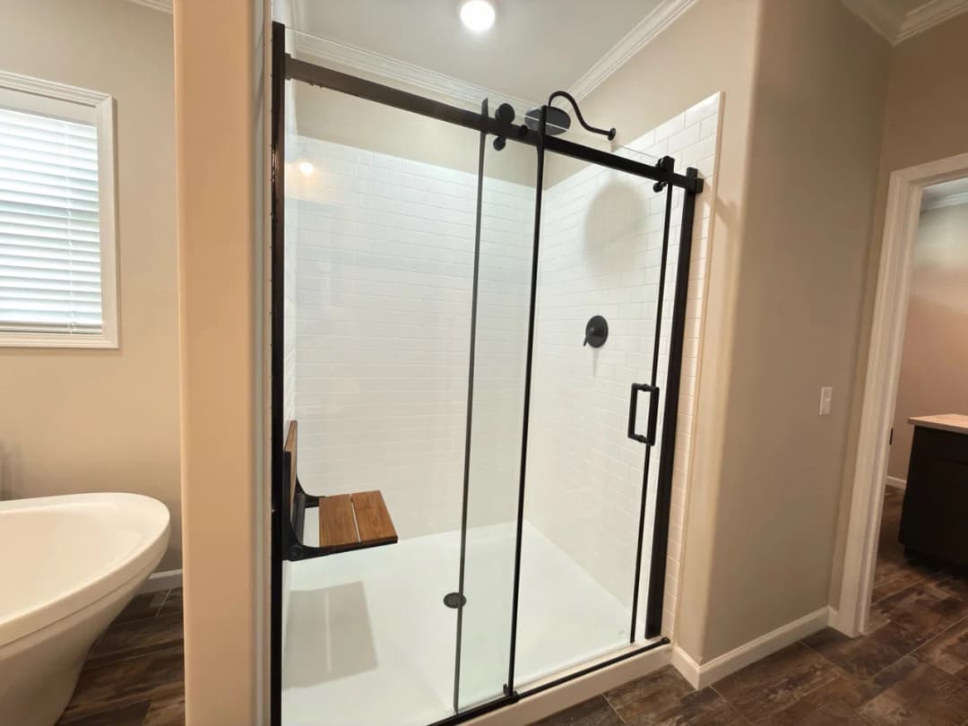 The taylor  bathroom home features