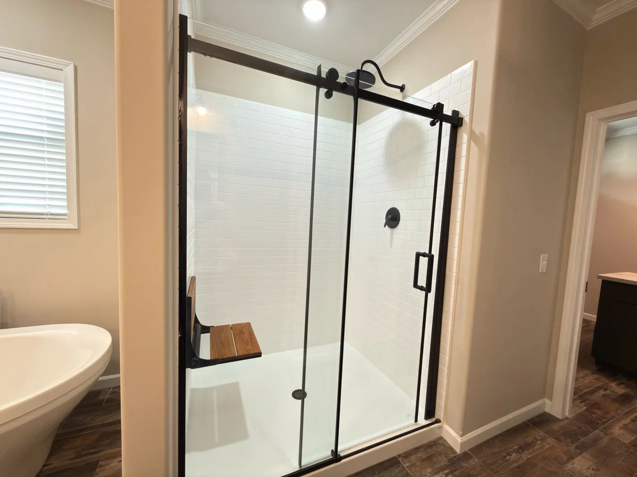 The taylor  bathroom home features