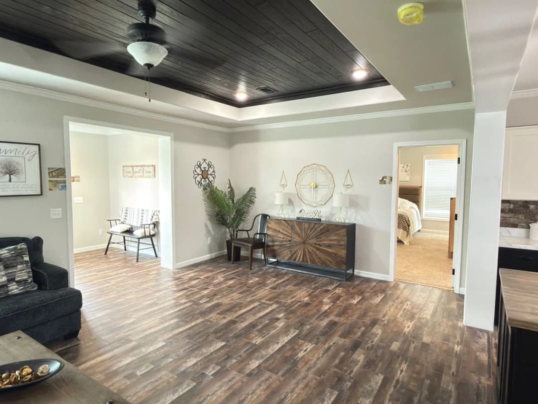 The woodside c interior home features