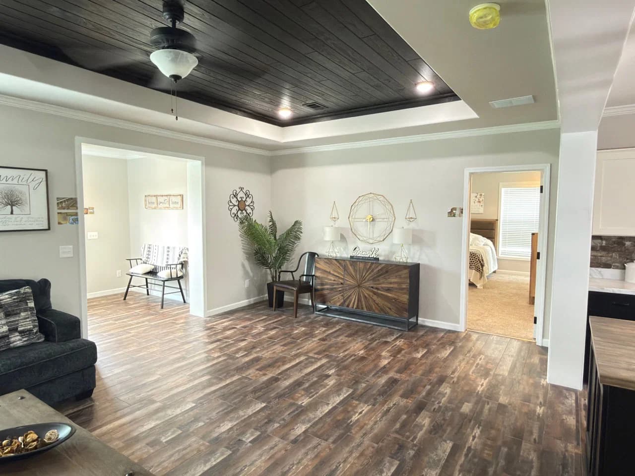 The woodside c interior home features