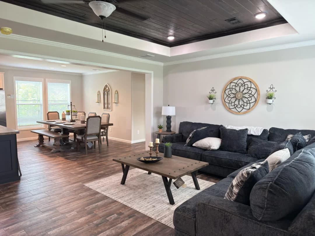 The woodside c interior home features