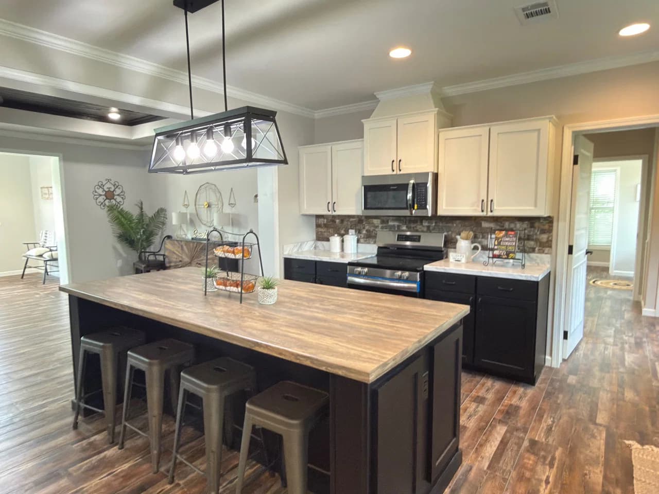 The woodside c kitchen home features