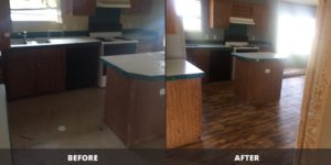 Used Mobile Home Refurbishment Before & After